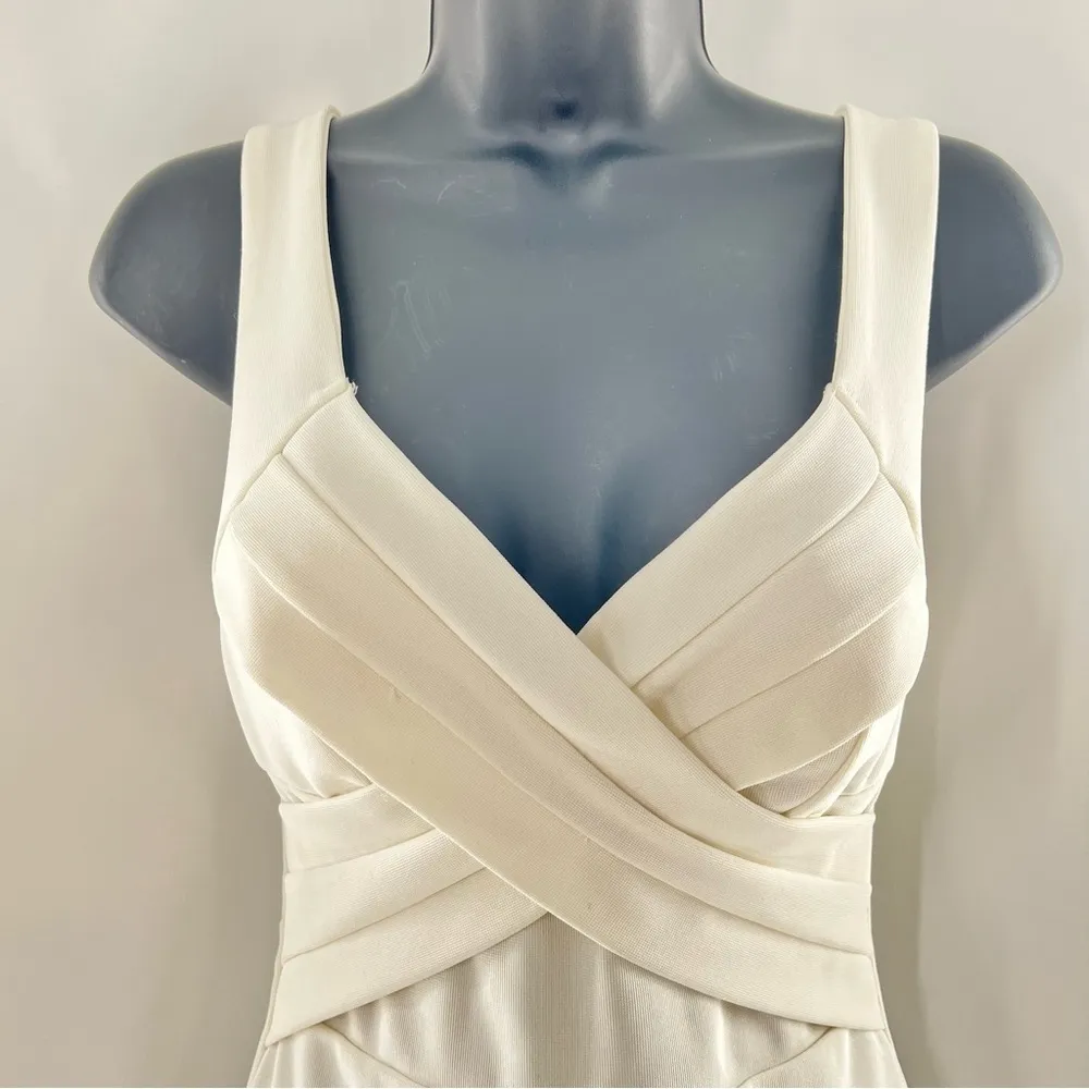 Emerald Sundae White Bodycon Mini Bandage Tank Dress Sweetheart Neckline Size S - Image 2