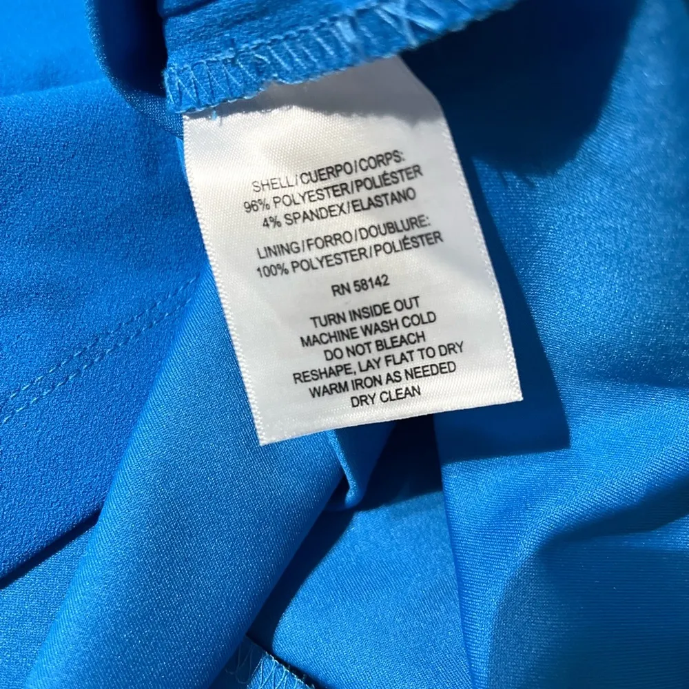 Maggy London Women's Solid Crepe Classic Novelty Short Sleeve Sheath Size 12 - Image 5