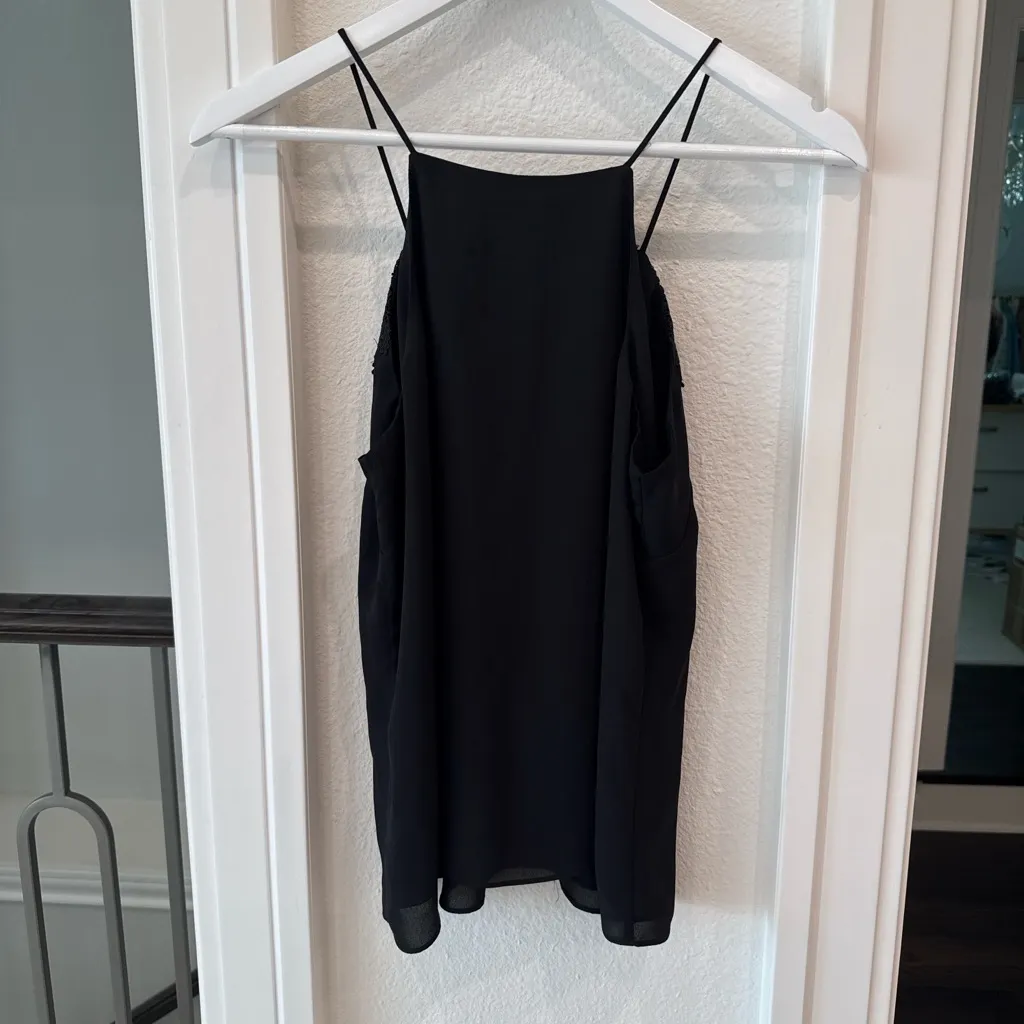 WAYF Black Lace Spaghetti Strap Cami Top Size Small - Image 4