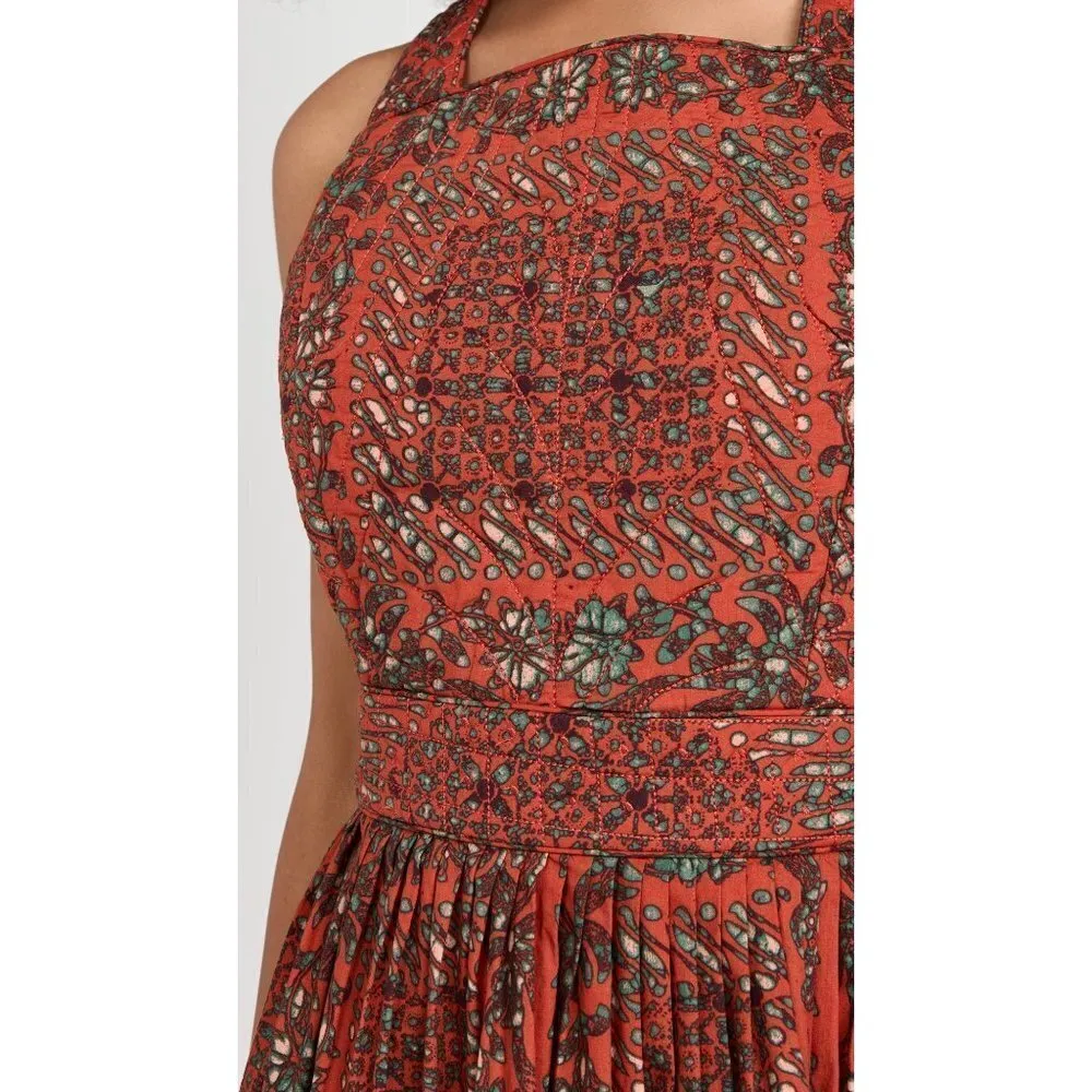 💕ULLA JOHNSON💕 Kerani Dress Poplin Cotton ~ Clementine Floral Print 12 NWT - Image 7