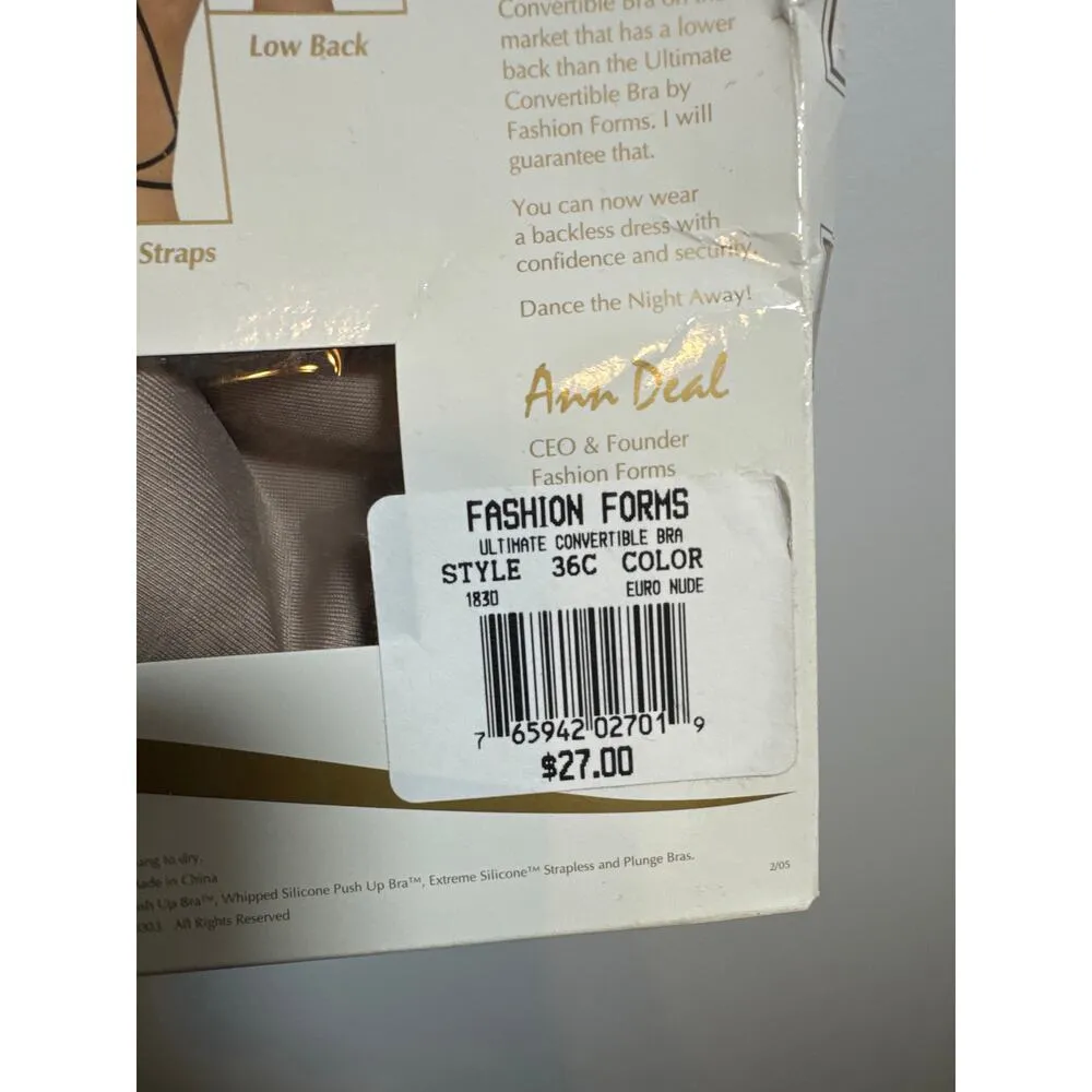 Brand New Fashion Forms Women's Size 38C Tan Nude The Ultimate Convertible Bra - Image 4