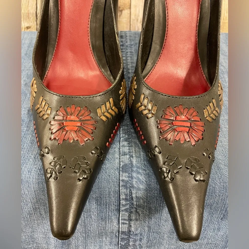 Carlos Santana Thrive leather heels sz 9 new Black - Image 3