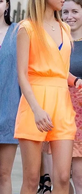 Bright Orange Romper - Image 2