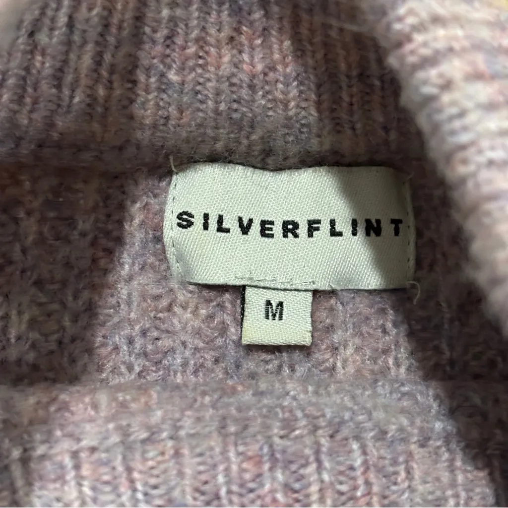 Silverflint Boutique soft and cozy purple and brown striped sweater Size M - Image 6