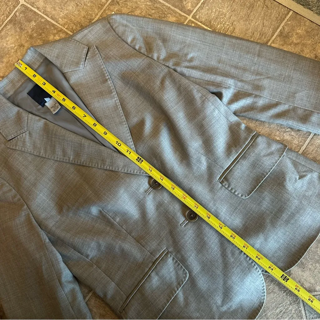 J. Crew Womens Gray Slim Business Blazer Suit Jacket Size 2 100% Wool/Polyester - Image 4