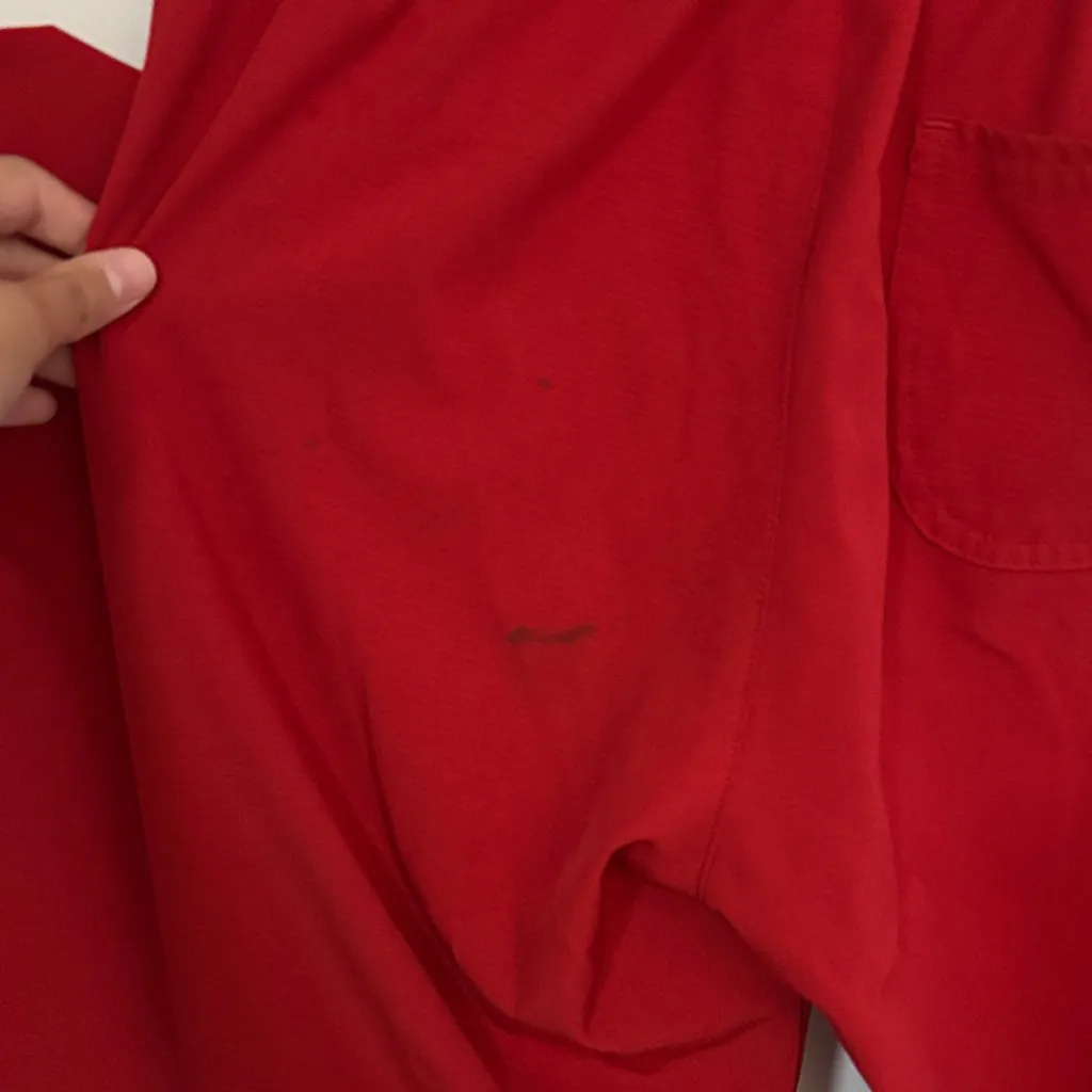 HeartSoul Red Scrub Top and bottoms - Image 6