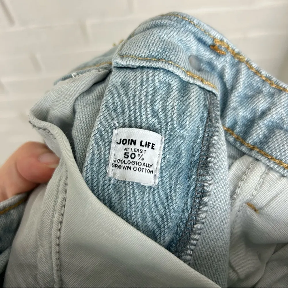 Zara Classic Straight Leg Distressed Jeans Size 4 - Image 3