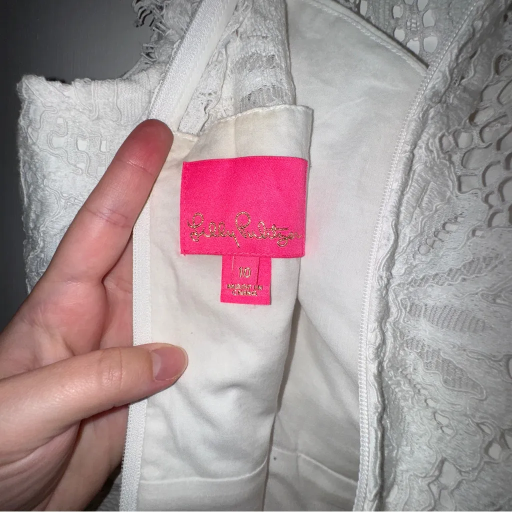 Lilly Pulitzer White Sheath Mini Dress - Image 6