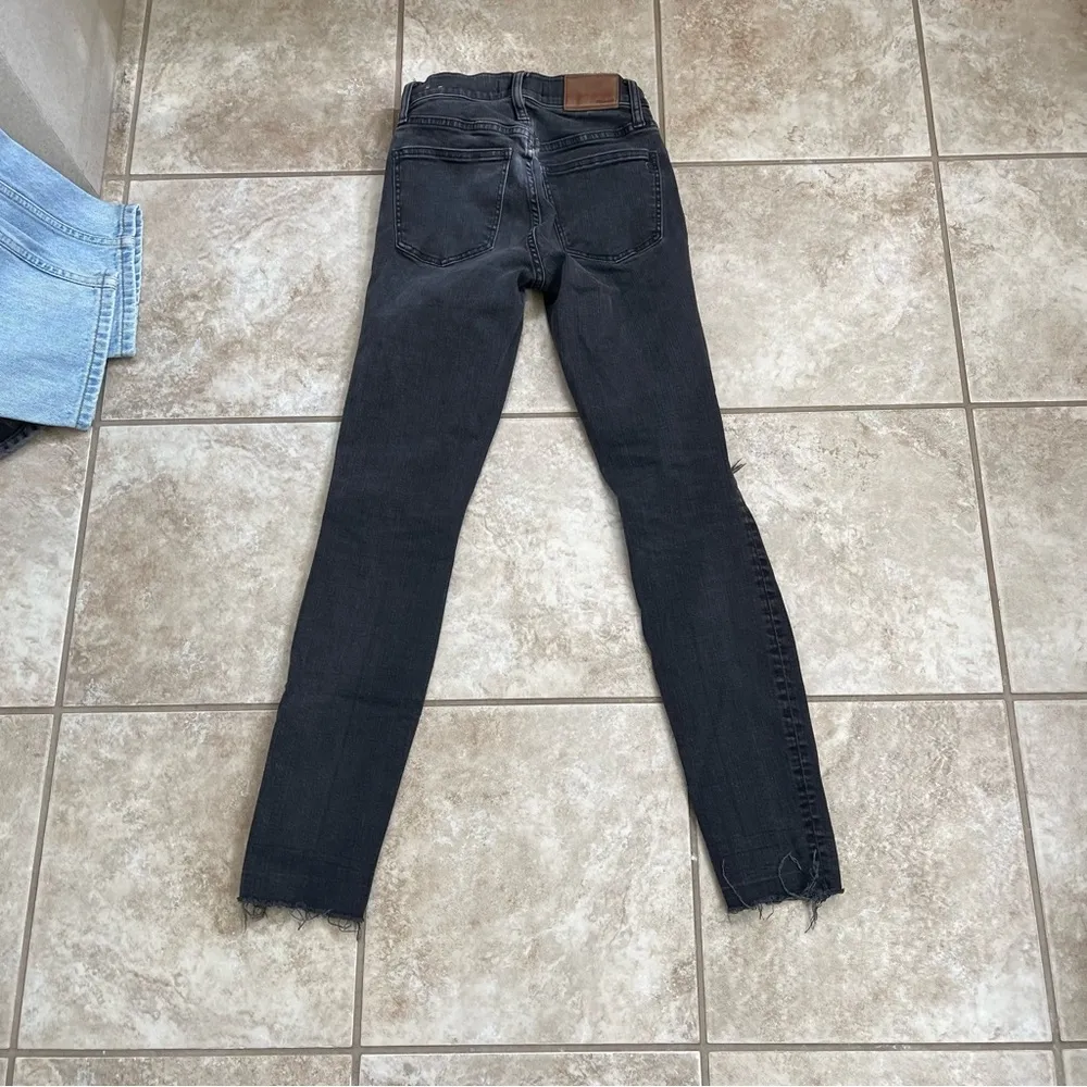 Madewell 9" High Rise Skinny Jeans Women's Size 24 Stretch Denim Dark Wash Black - Image 3