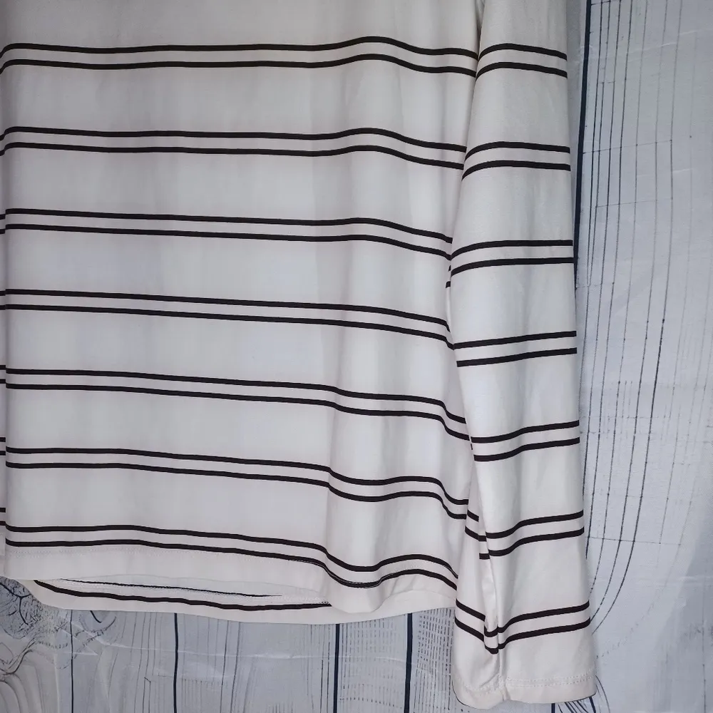 Apt. 9 Black and white striped turtle neck - Image 9