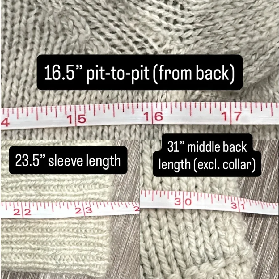 Y2K Cache Beige Crochet Open Shawl Collar Tunic Cardigan Boho Fairy Lagenlook S - Image 12