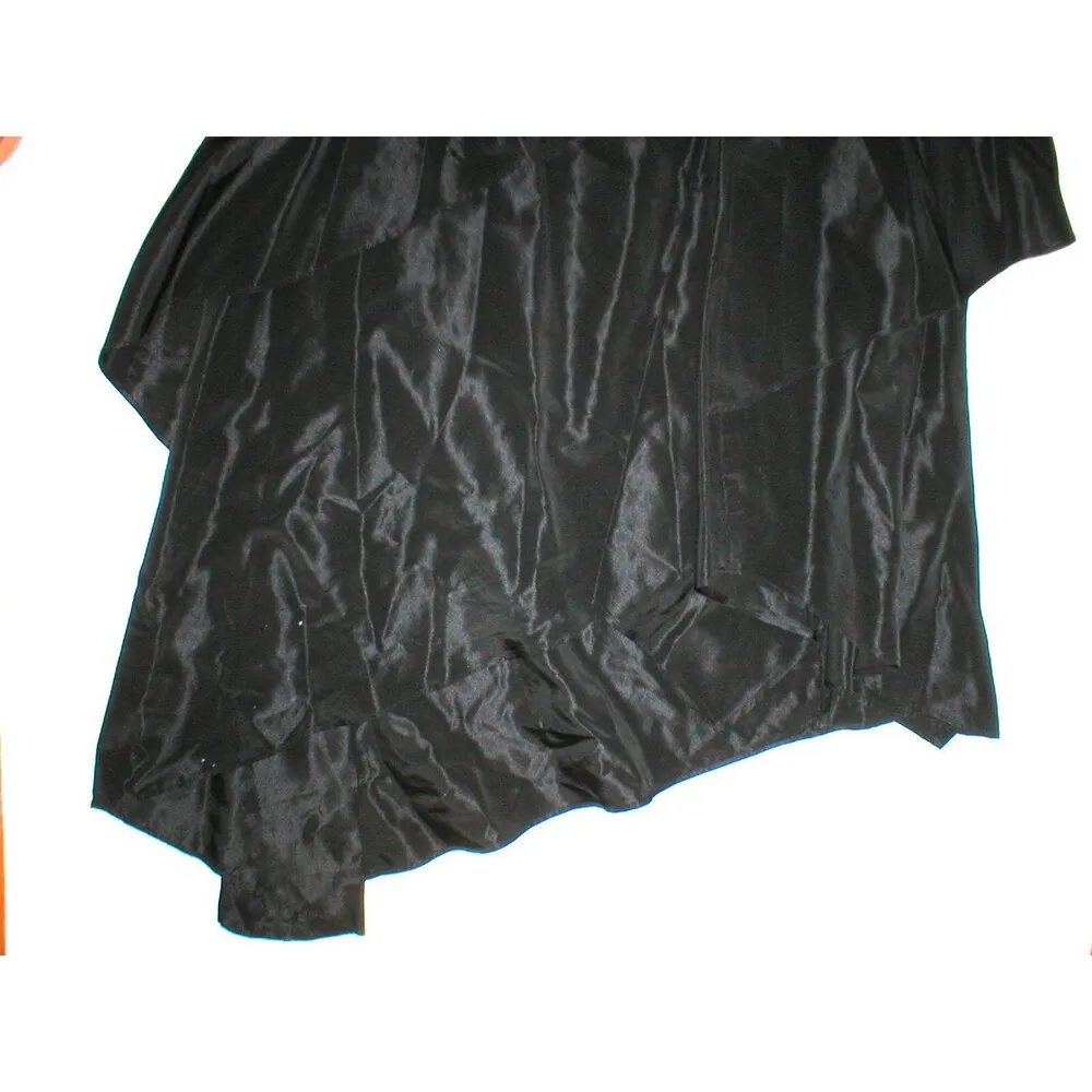 NWT Womens New Gai Mattiolo Couture Italy 48 Black Silk 14 Long Skirt Designer - Image 2