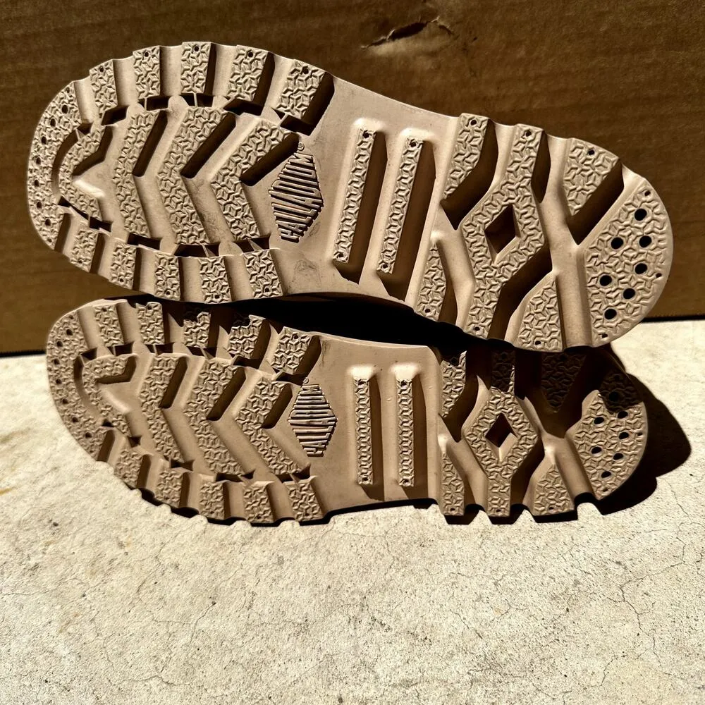 Palladium Pampa Hi Zip Leather Hiking Boots Lace Up Faux Fur Inner Pink 6 - Image 7