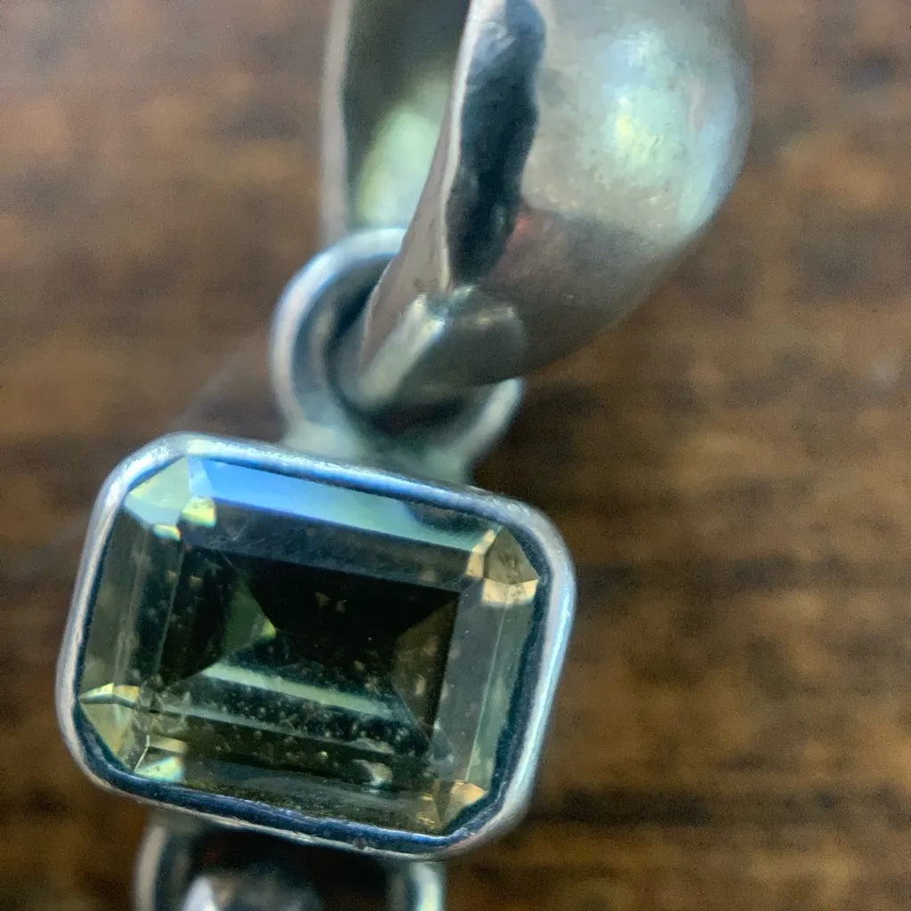 Statement Pendant Necklace Handmade Sterling Silver 925 Citrine Pearl Pendant - Image 4