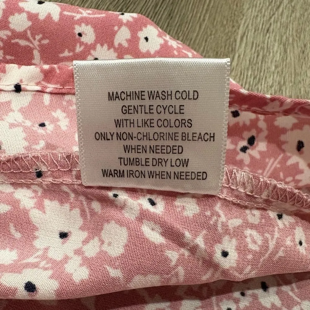 Mod Cloth Pink Ditsy Floral Women's Slip Dress Size L - Image 7