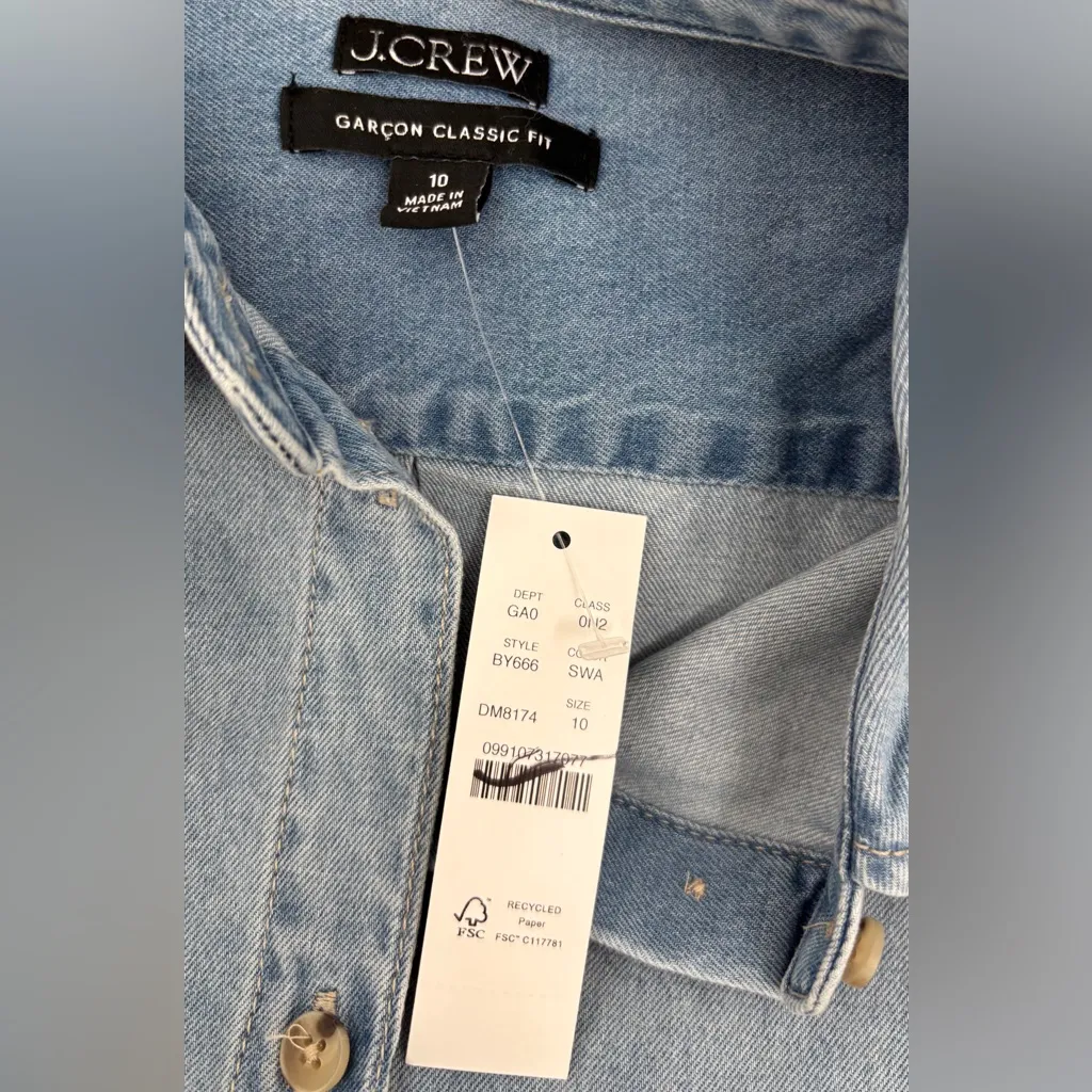 J.Crew Garçon classic chambray shirt in Storm wash - Image 3