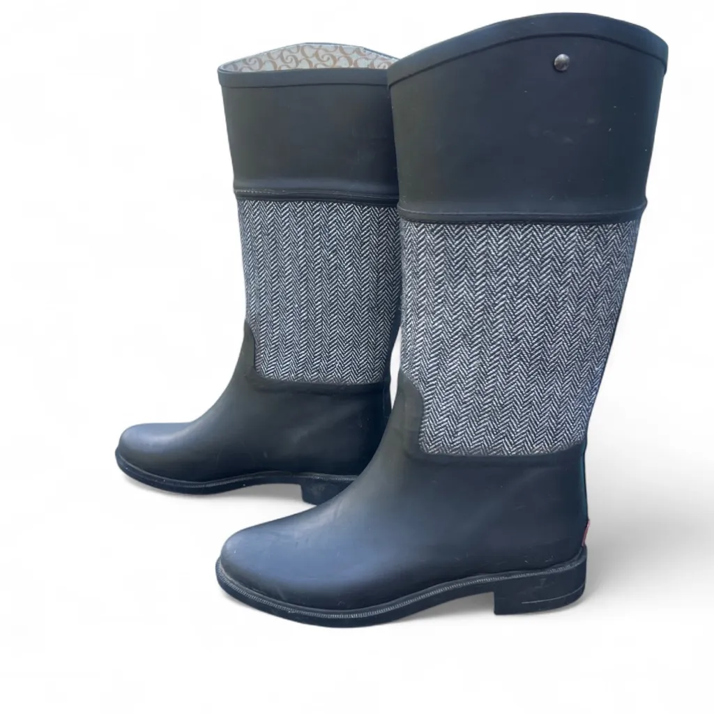 Chooka Women's Black and Gray‎ Herringbone Boots - Image 4