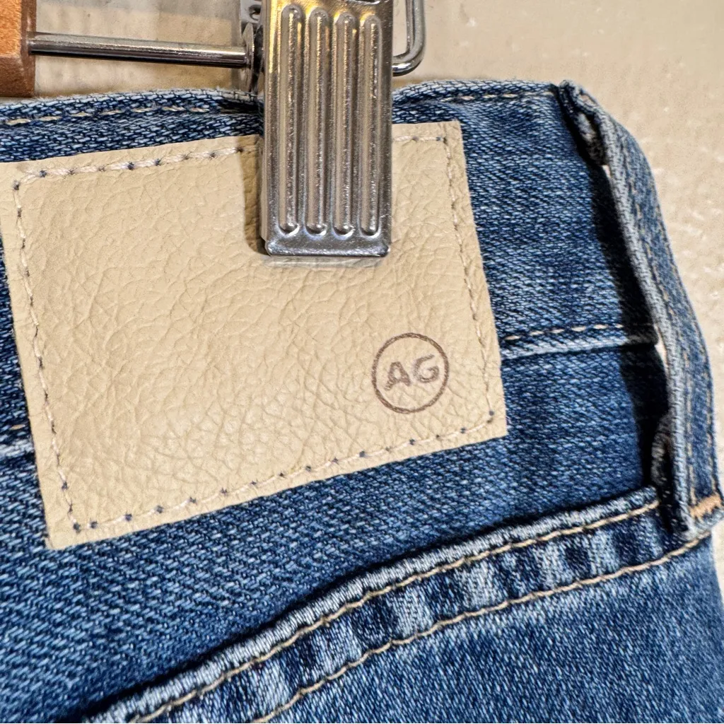 AG Adriano Goldschmeid Blue Distressed Ex-Boyfriend Slim Jeans Womens 29 Casual - Image 10