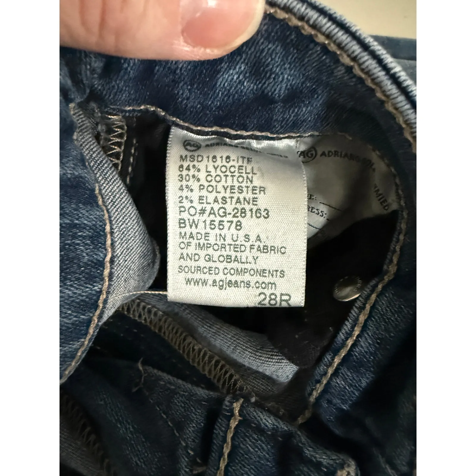 Women's AG Adriano Goldschmied The Harper Essential Straight Mid Rise Jeans 28R - Image 4