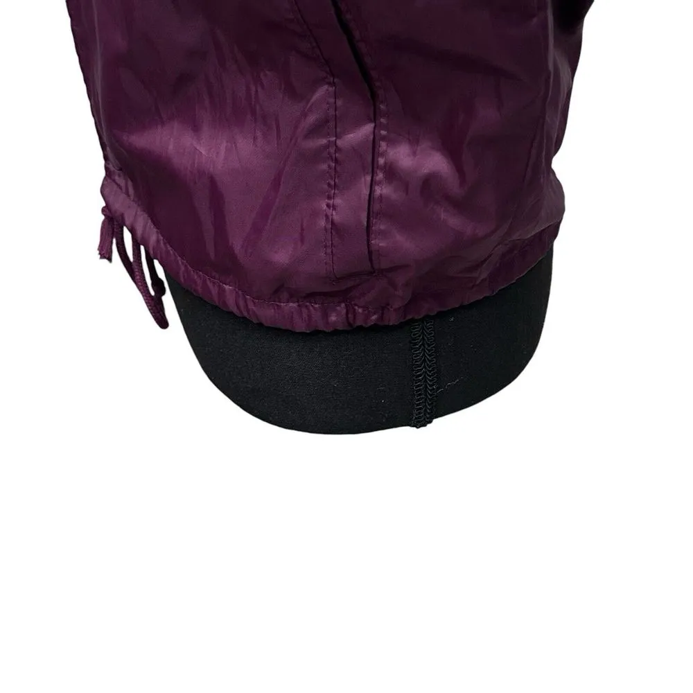 Champion Cropped Jacket‎ Women Size Large Dark Purple Y2K Style - Image 5