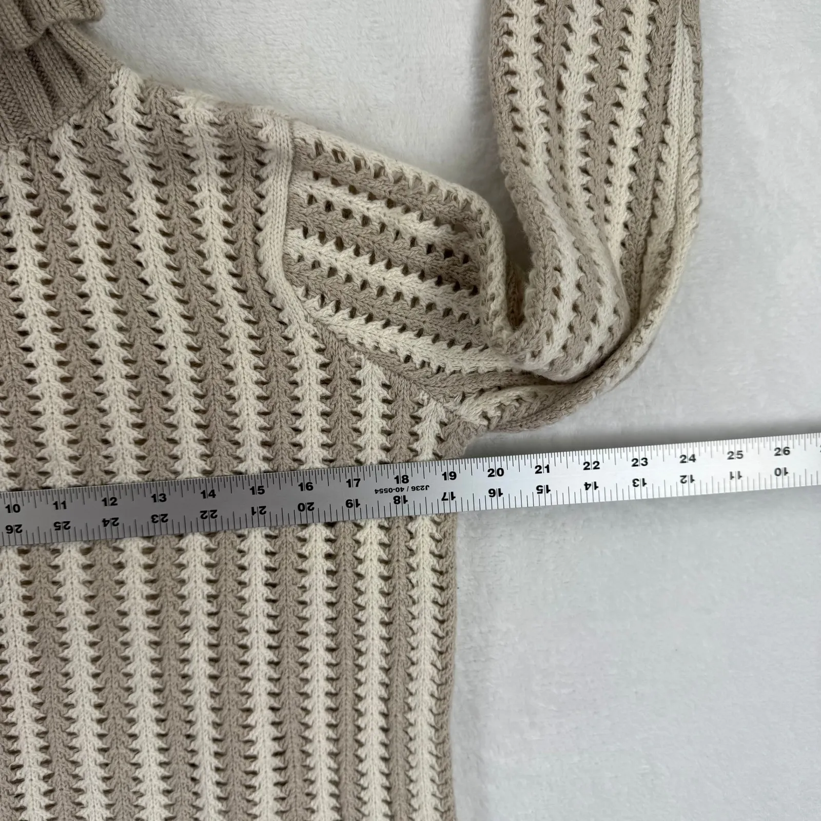 Tuckernuck Oatmeal/Ivory Pip Sweater Turtleneck sz XS Wool/Cashmere Oversized - Image 2