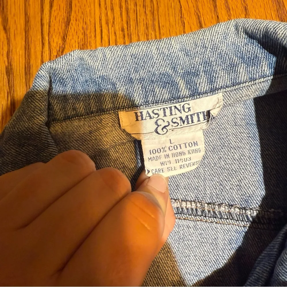 Hasting & Smith Jean Jacket Size Large Vintage - Image 2