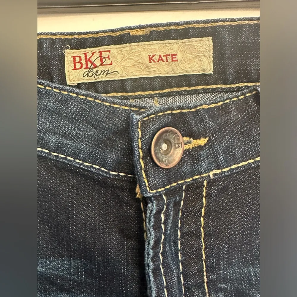 BKE Kate Jeans 31x29.5 Denim Blue Stretch Embroidered Country Western Bootcut - Image 3