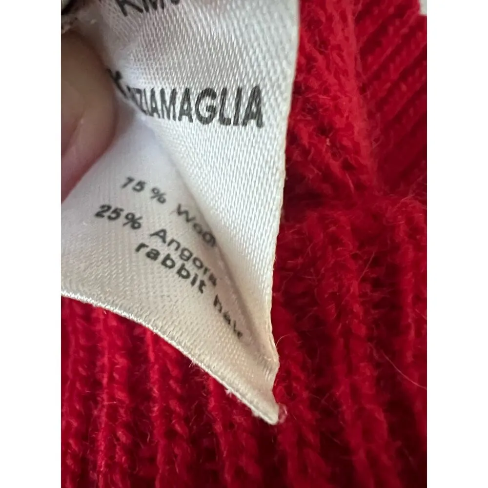 Bergdorf Goodman Vintage Red Ribbed Knit Turtleneck Wool Sweater Size Small - Image 10