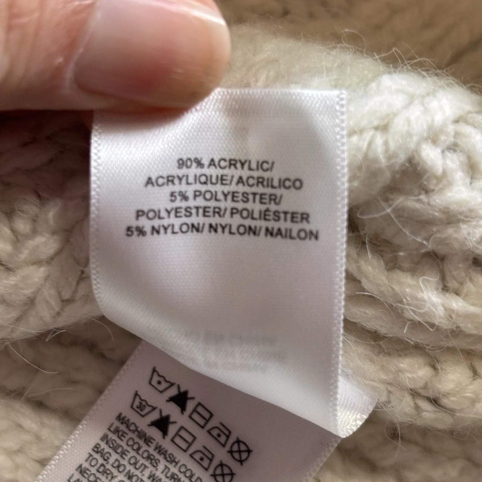 Lucky Brand Women Metallic Cable-Knit Sweater Vest Ivory Silver Size XS MSRP $90 - Image 9