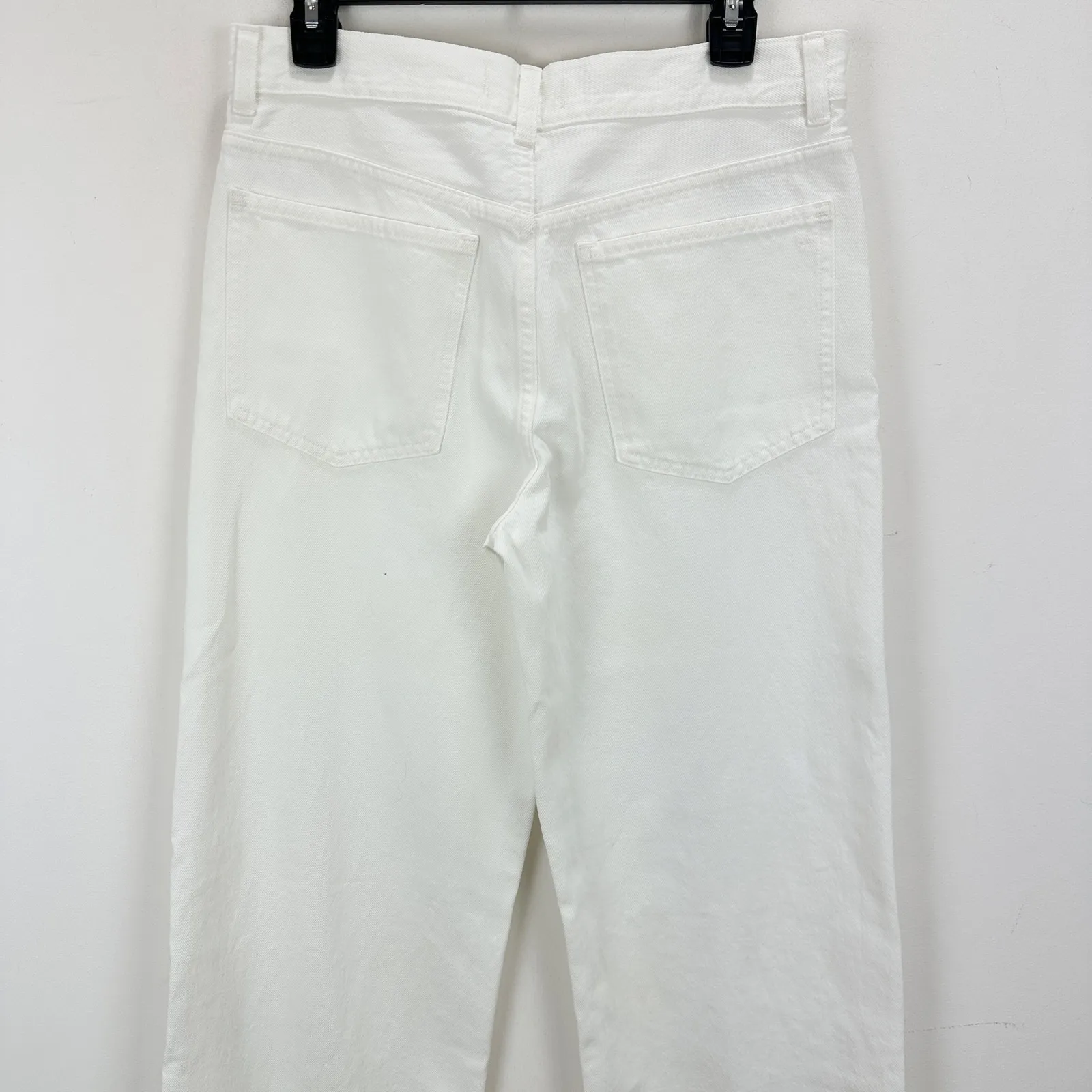 Madewell Low Slung Baggy Jeans Pure White Rigid Wide Leg Relaxed US 26 NWT - Image 14