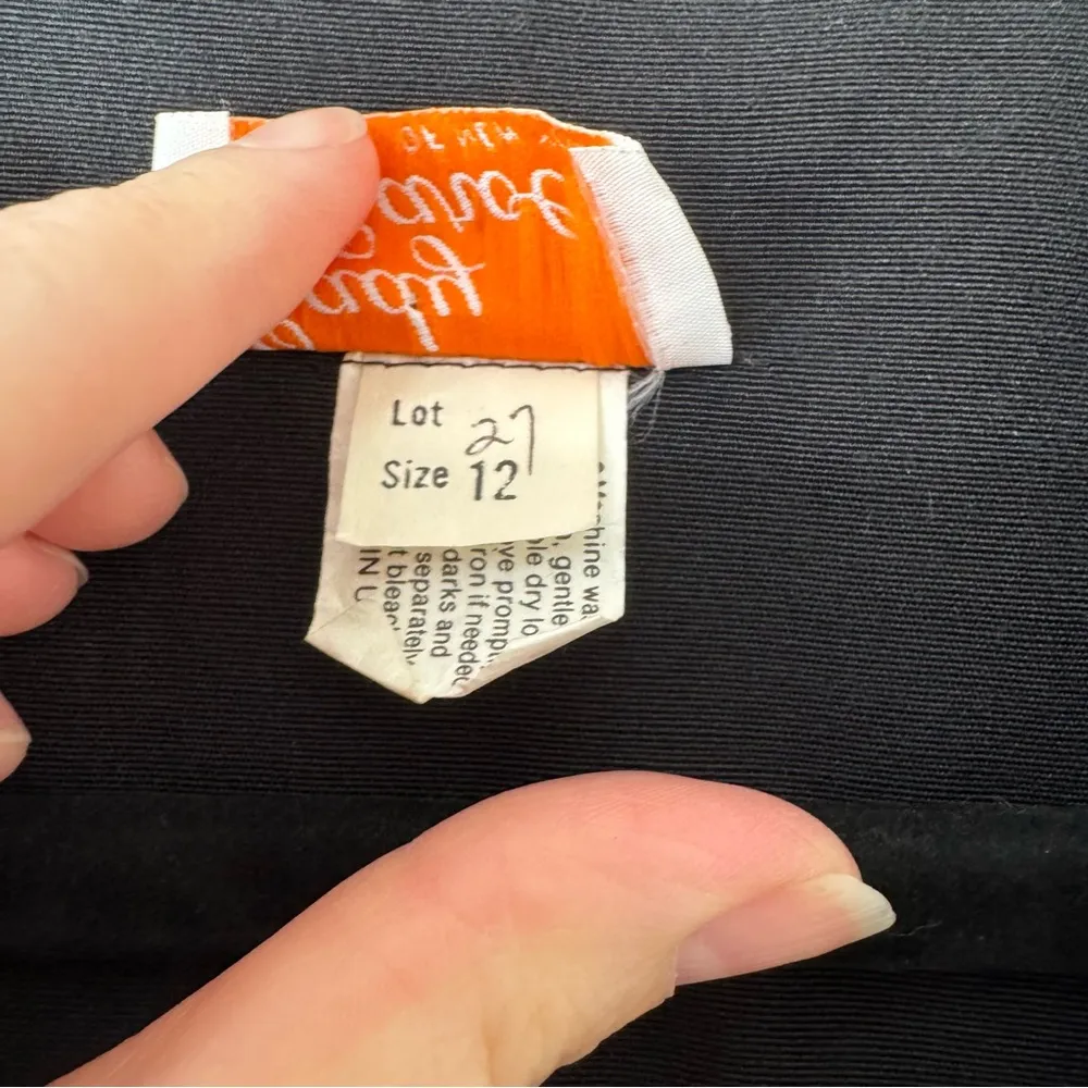 Vintage Lady Carol Black Puff Sleeve Peplum Rhinestone Blazer Blouse Size 8 - Image 6