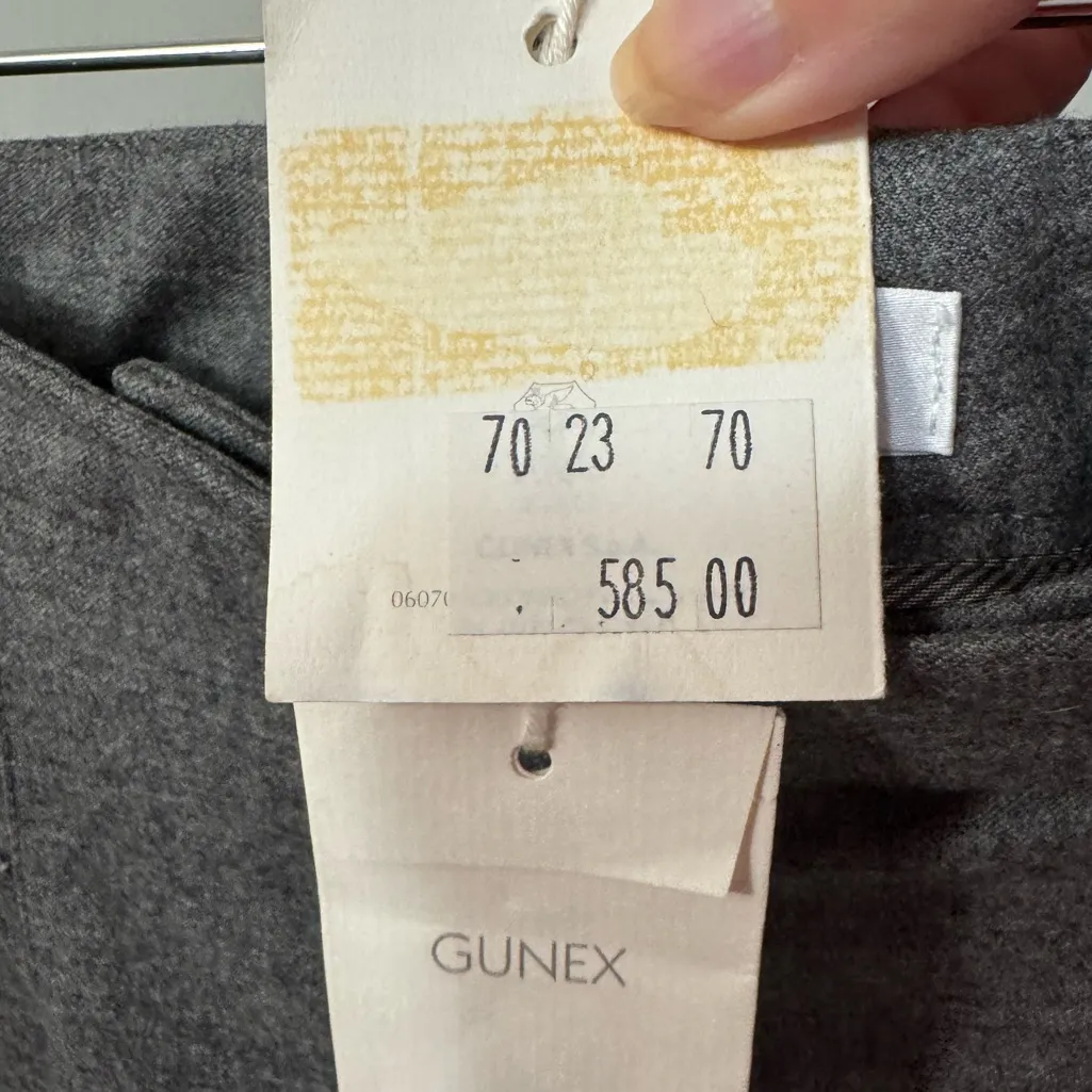 Gunex Gray Virgin Wool Cashmere Bootcut Trousers Size 8 - Image 6