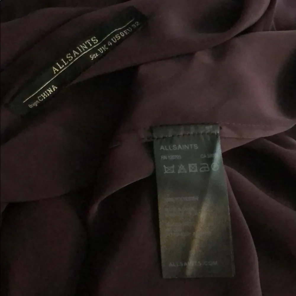 🔥SALE🔥All Saints Oxblood Purple Thea Dress - Image 9