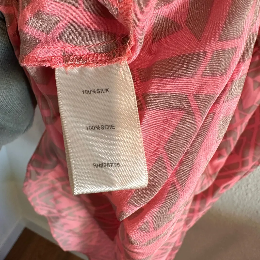 Rebecca Taylor Pink Geometric Mini Dress - Image 4