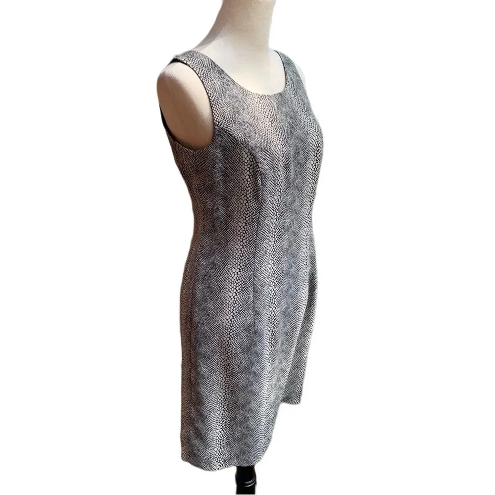 90s Vintage Joseph Ribkoff Snakeskin Print Sheath Dress Sz 6 Indie Sleeze Grunge - Image 2