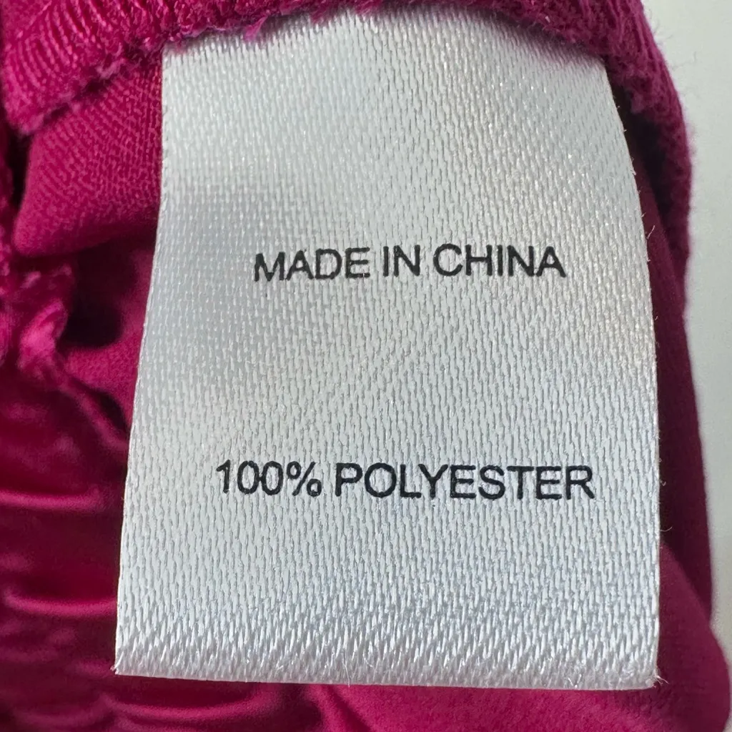 Anthropologie Drew Eva Fuchsia Hot Pink Purple Satin Wide Leg Pants Size XS NWT - Image 12