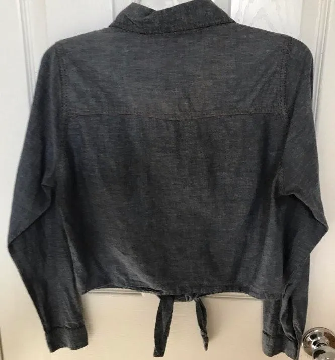 Tie-Front Jean Shirt - Image 3