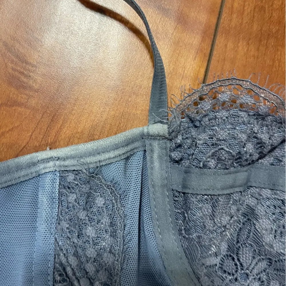 Urban Outfitters Out From Under Slate Blue Modern Love Lace Corset Size Large - Image 8