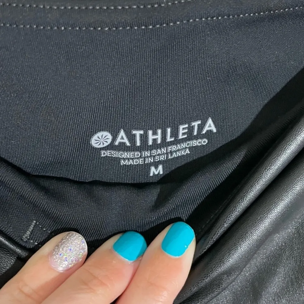 Athleta All Over Gleam Faux Leather Leggings - Image 5