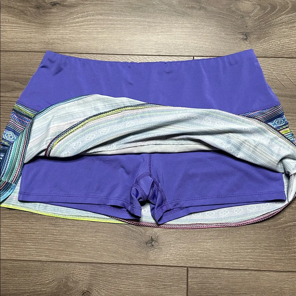 Two Lucky In Love Layered Tennis Skirt Skort Blue Purple Size Large - Image 6