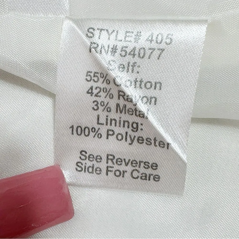 Cabi Artist Style Tunic Long Line Jacket Ivory Medium Pleated Button Front - Image 13