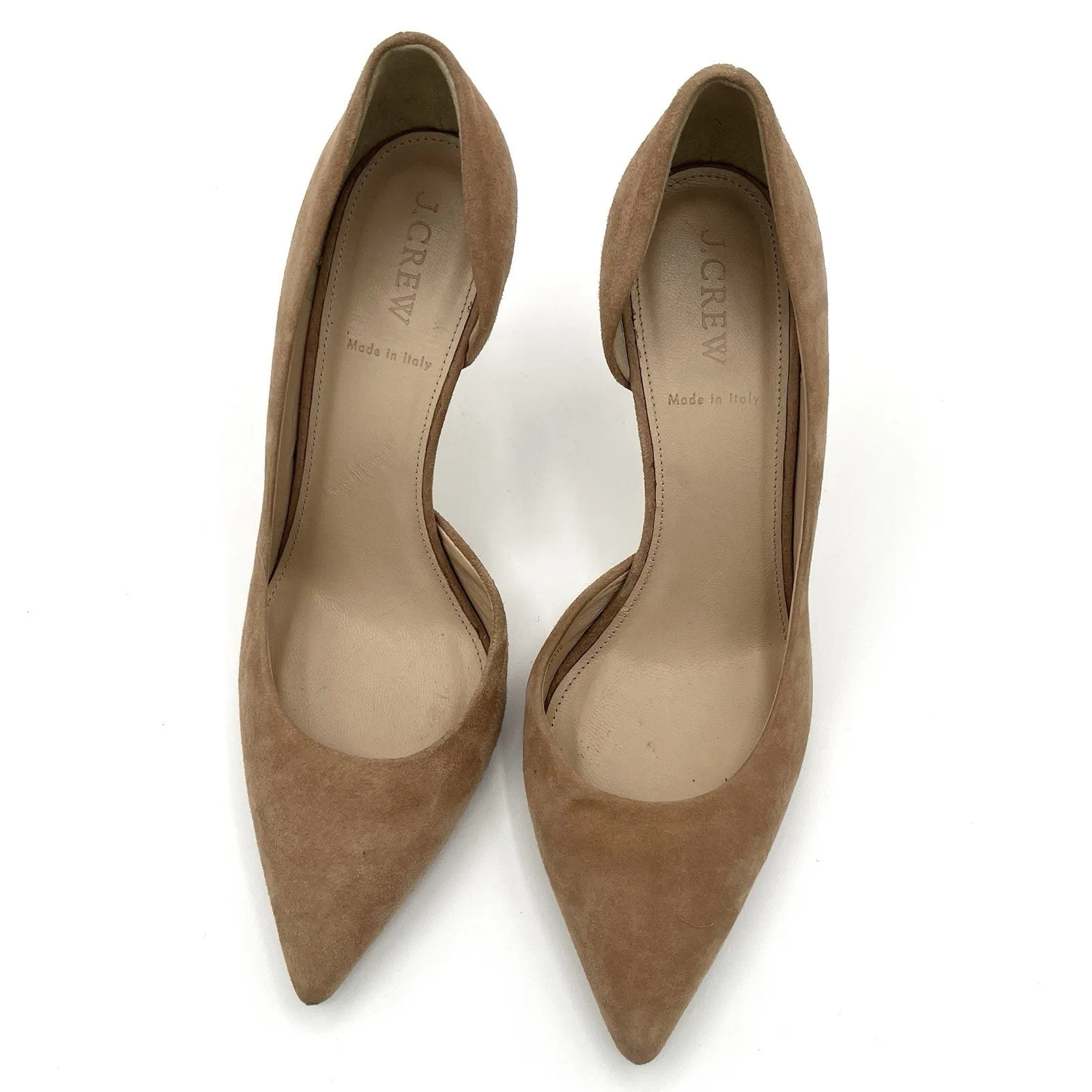 J.Crew Lucie Suede D'Orsay Pumps Chic Minimalist Classic Ashen Brown Heels Sz 8 - Image 7