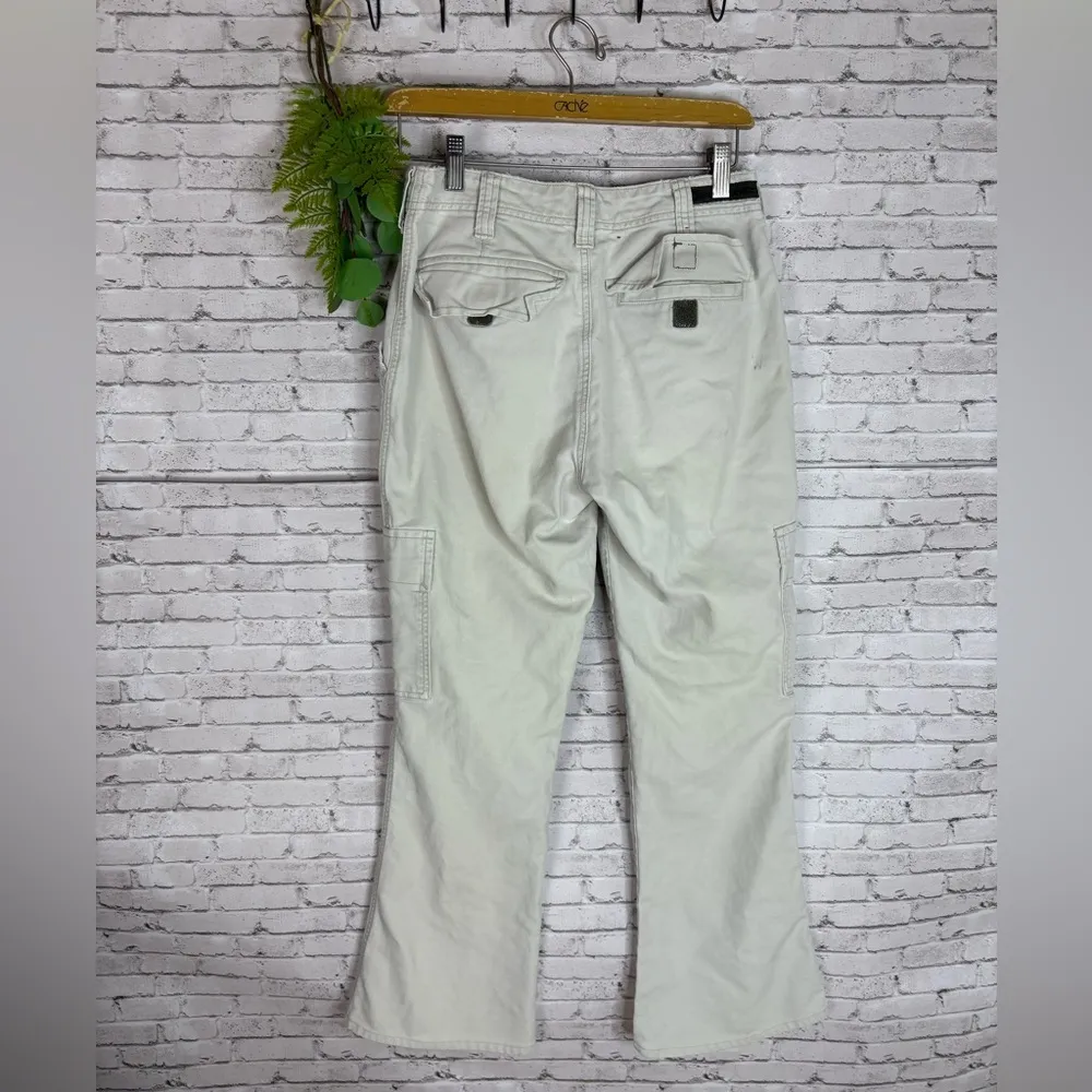 Vintage Abercrombie and Fitch Tan Cargo Utility Flare Jeans - Image 7