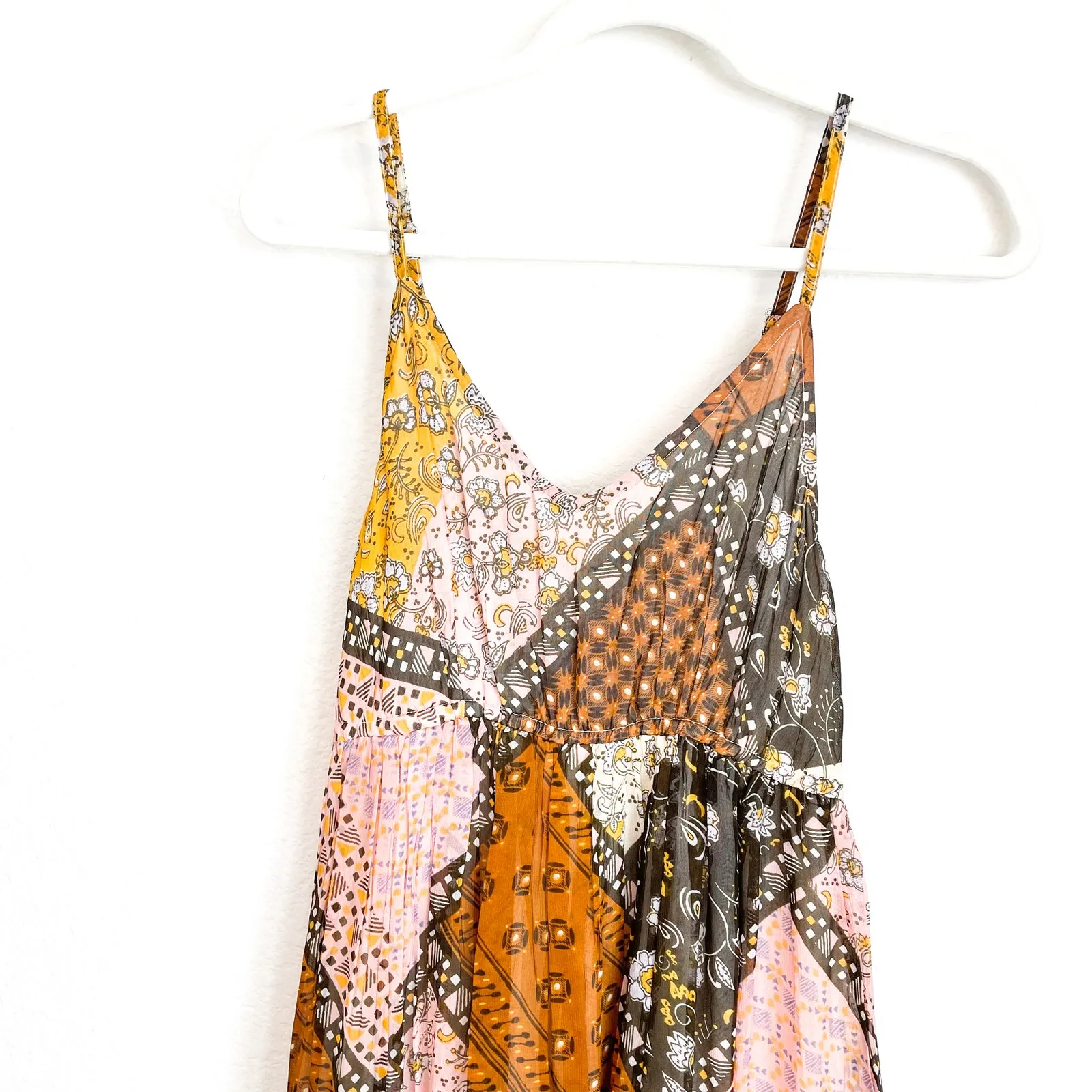 Raga Jenya Brown Boho Patchwork Maxi Dress - Image 11