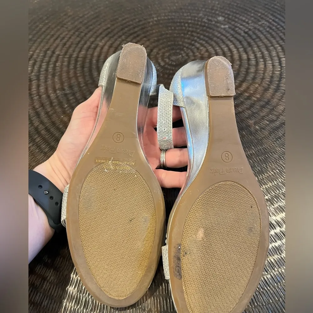 Dream Paris Sparkly Silver Dream Pairs Sandles - Image 5