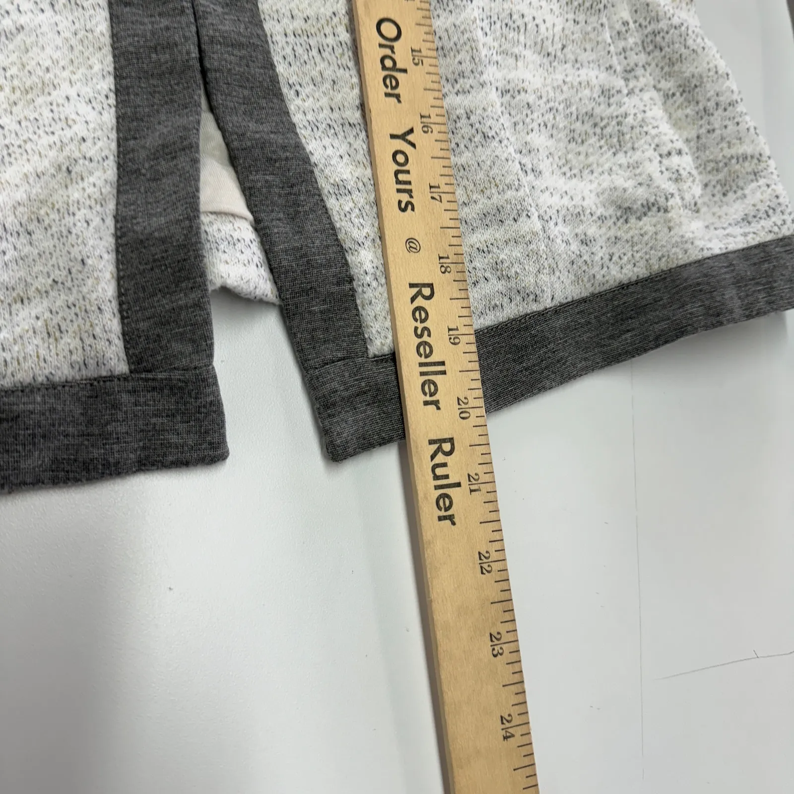 Cabi Jacket Womens Medium Gray‎ Moto Cropped Knit Stretch Blazer 211 - Image 7