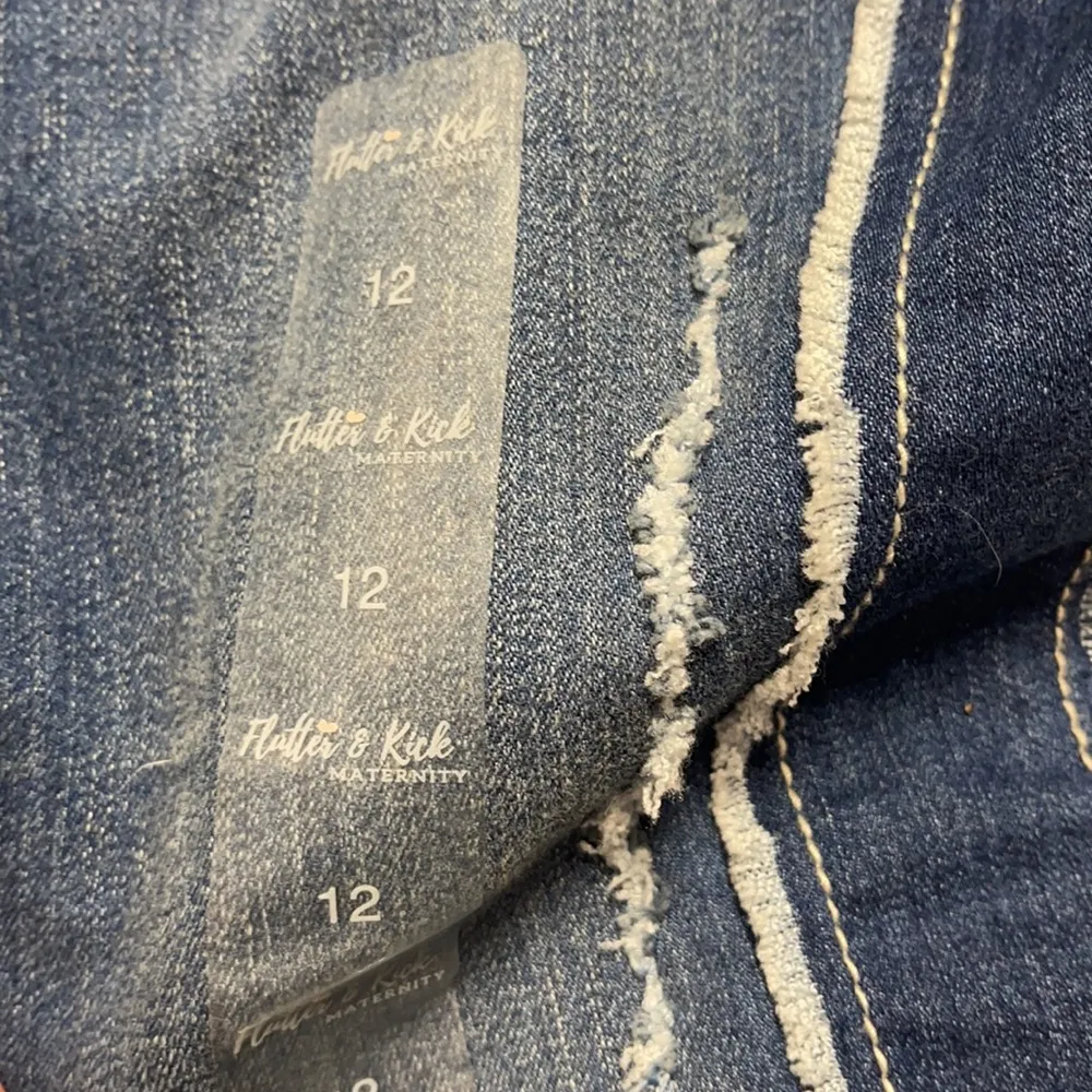 🦋4/$25 Maternity Skinny Ankle Jeans by Flutter & Kick Size 12 Blue - Image 14