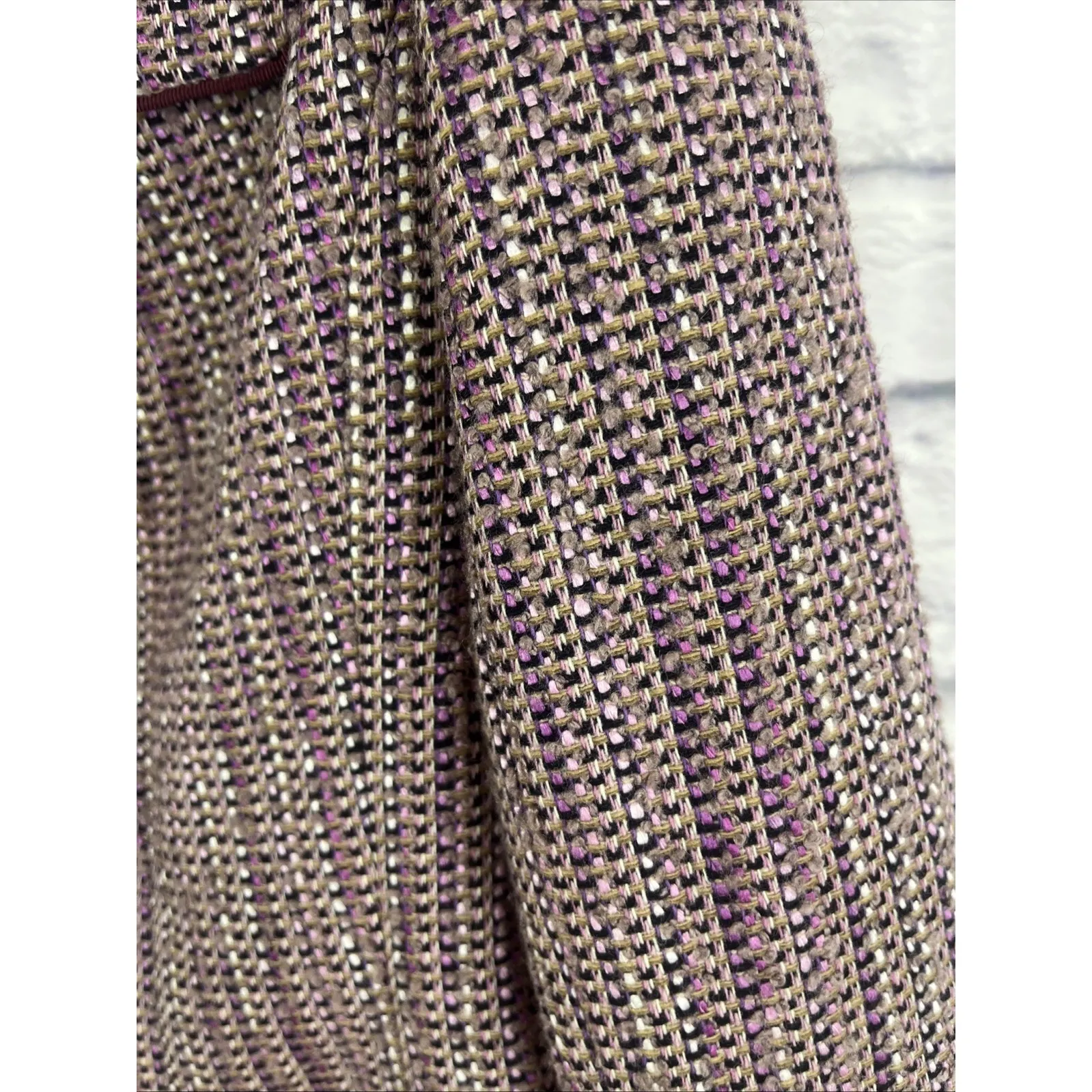 Valerie Stevens Wool Blend Women's Boucle Tweed Classic Blazer Size 14 - Image 5