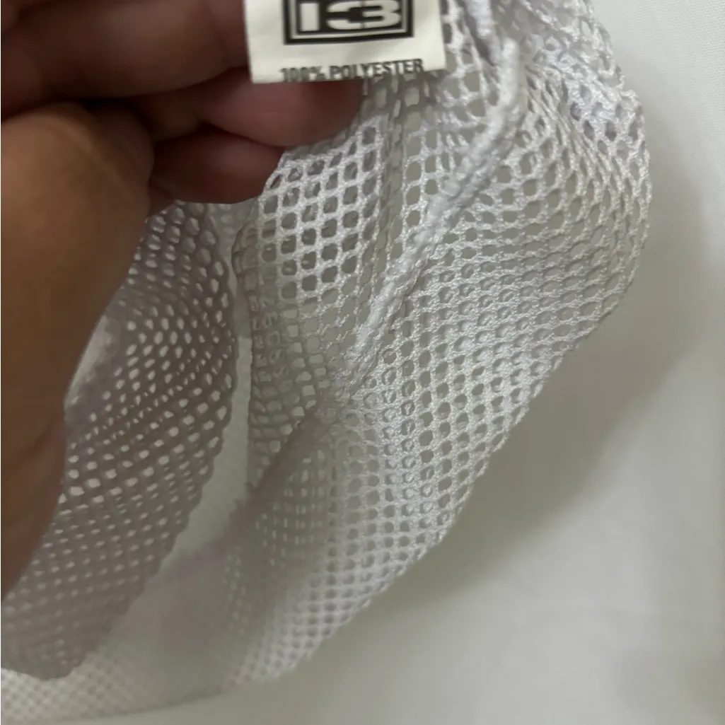 Women's White and Pink Mesh Camisole Size XL - Image 4