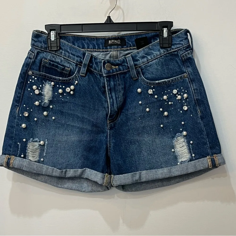David Bitton Buffalo brand embellished shorts rhinestone size 28 - Image 2